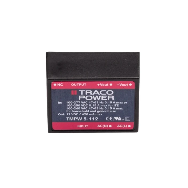 TRACOPOWER TMPW 5-112 Switching Power Supply 12V DC 5W 90-305V AC PCB Mount TMPW 5-112