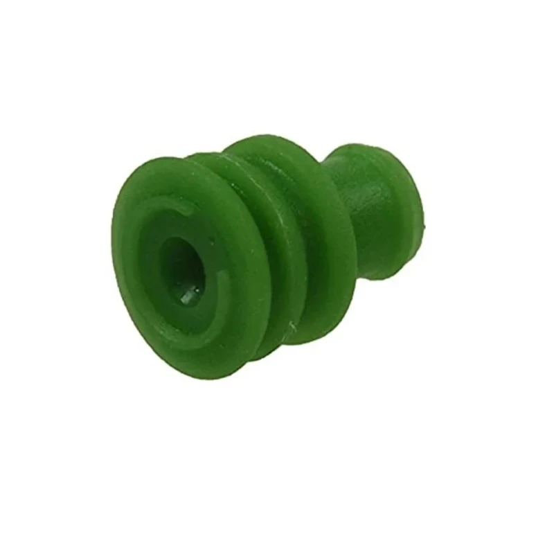 Molex 64325 Automotive Connector Seal Cable Male Wire Seal Plug-In Silicone Housing Green 7.5mm Depth 7.4mm Width 643251345