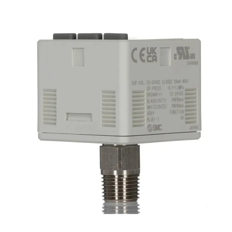 SMC Pneumatic Pressure Switch , IP40, 10 bar Max Pressure, 12V/24V DC, 60°C Operating Temp