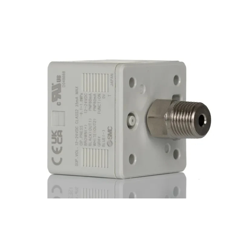 SMC Pneumatic Pressure Switch , IP40, 10 bar Max Pressure, 12V/24V DC, 60°C Operating Temp