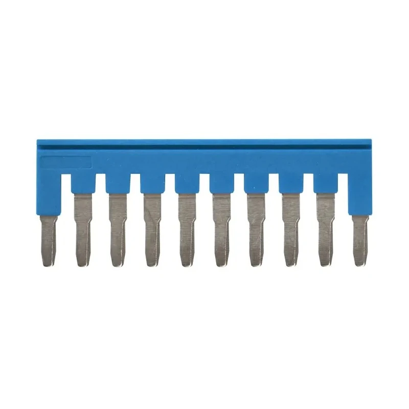 Omron XW5S Series Jumper Bar, 10-Way, 4mm² Wire Size, 32A Current, Blue Polyamide, 800V Push-in Termination XW5S