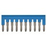 Omron XW5S Series Jumper Bar, 10-Way, 4mm² Wire Size, 32A Current, Blue Polyamide, 800V Push-in Termination XW5S