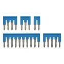 Omron XW5S Series Jumper Bar, 10-Way, 4mm² Wire Size, 32A Current, Blue Polyamide, 800V Push-in Termination XW5S