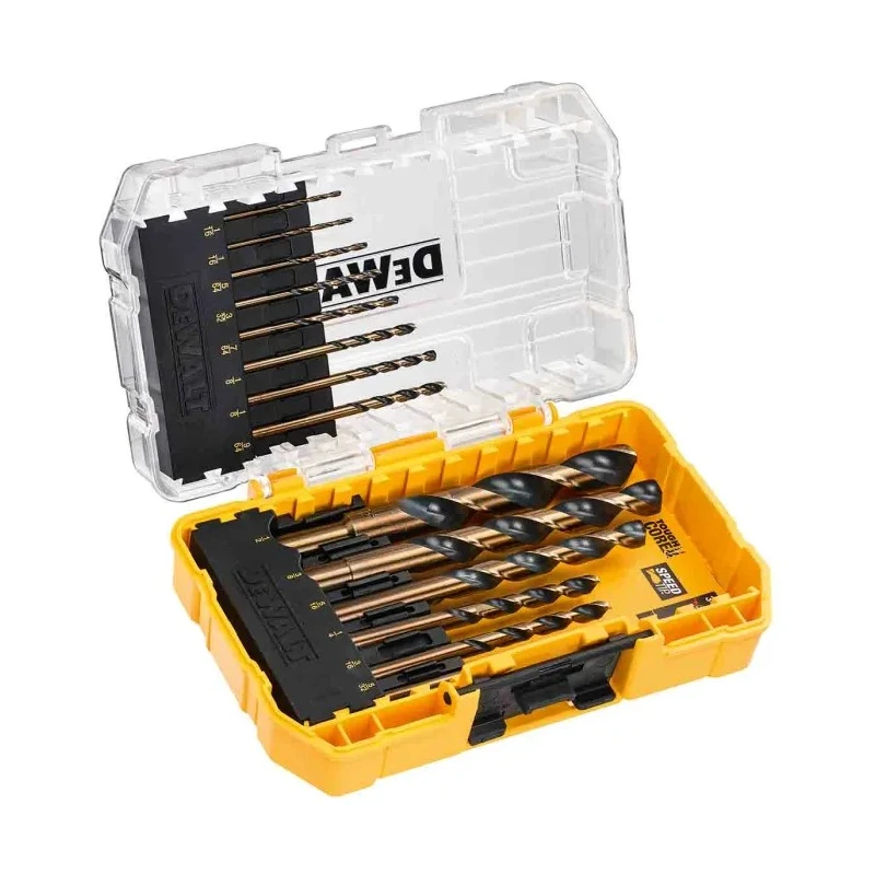 DeWALT 14-Piece Multi-Material Twist Drill Bit Set 1 mm Min, 8 mm Max, HSS-G Bits DT70727-QZ