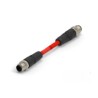 TE Connectivity Shielded PVC Jacketed Cat5e Terminated Ethernet Cable, Red, 500 mm Length, 22 AWG Tin Copper TAD14741311-001