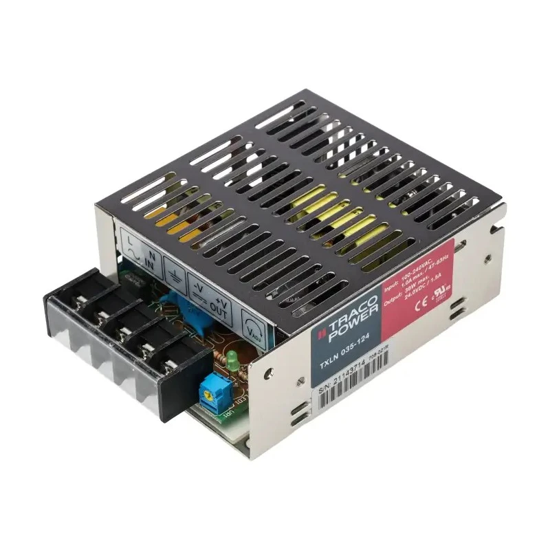TRACOPOWER TXLN 035-124 Switching Power Supply 24V DC 35W 88-264V AC Input Chassis Mount TXLN 035-124