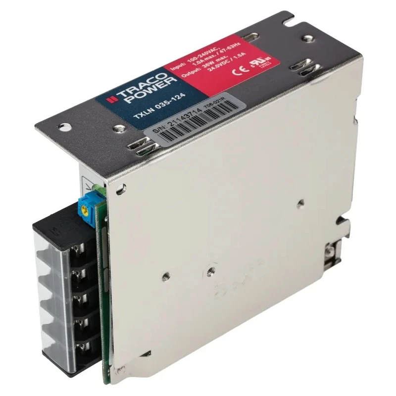 TRACOPOWER TXLN 035-124 Switching Power Supply 24V DC 35W 88-264V AC Input Chassis Mount TXLN 035-124