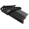 CK 9-Piece Torx Key Set, L Shape, Short Arm, Chrome Vanadium Steel, Tamperproof Hex Keys T4409