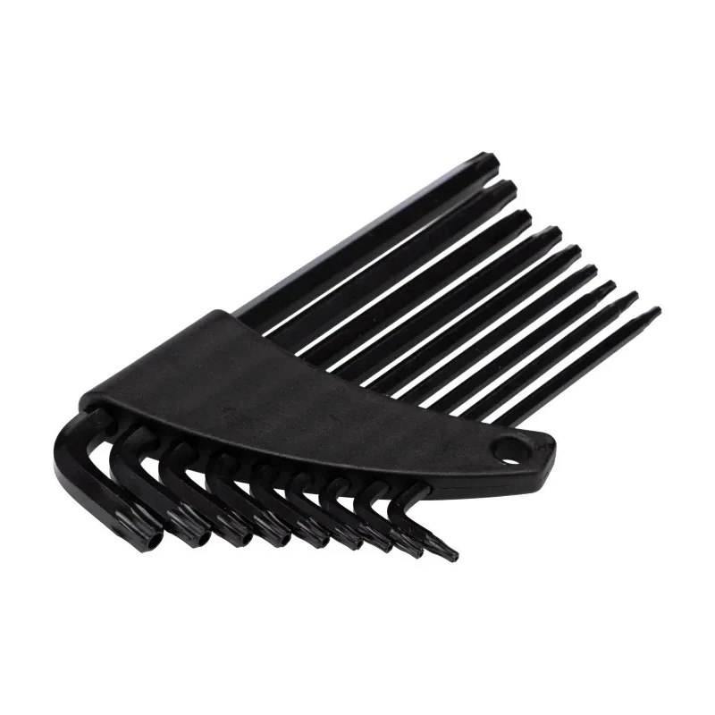 CK 9-Piece Torx Key Set, L Shape, Short Arm, Chrome Vanadium Steel, Tamperproof Hex Keys T4409