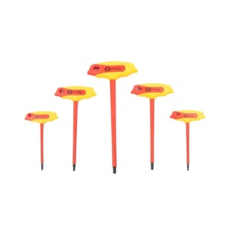 CK 5 Piece T Imperial Hex Key Set Long Arm S2 Steel Ball End Hex 3 to 6 mm T4422 SET