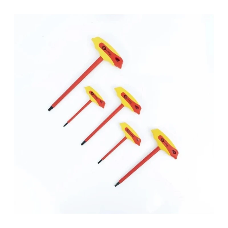 CK 5 Piece T Imperial Hex Key Set Long Arm S2 Steel Ball End Hex 3 to 6 mm T4422 SET
