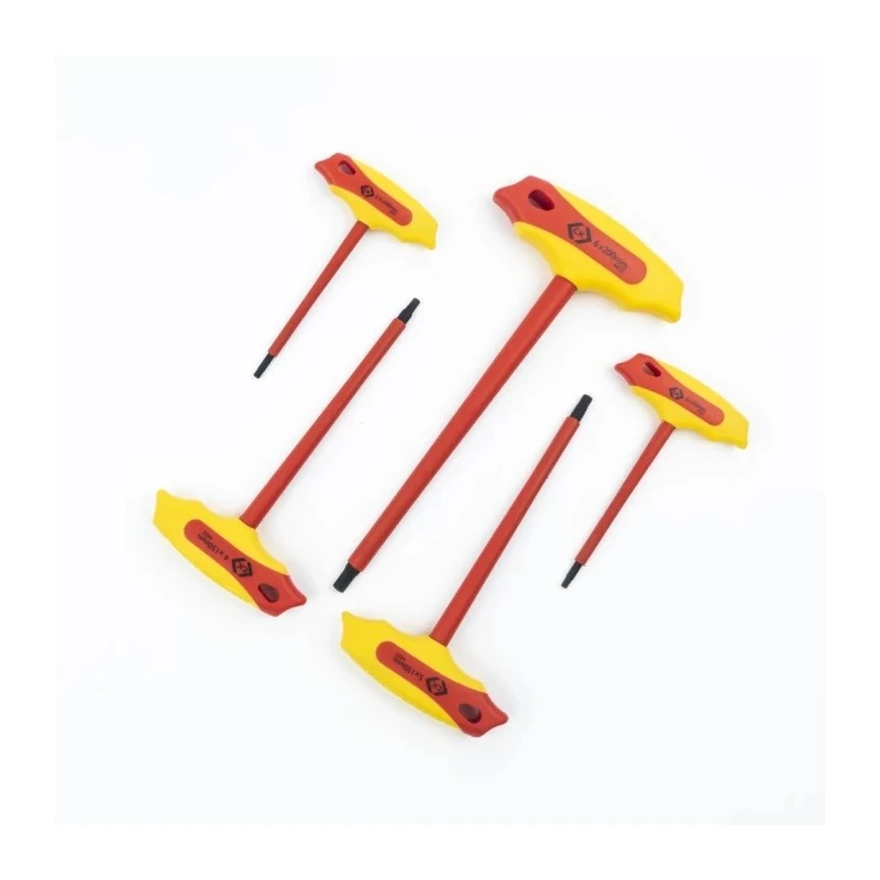 CK 5 Piece T Imperial Hex Key Set Long Arm S2 Steel Ball End Hex 3 to 6 mm T4422 SET