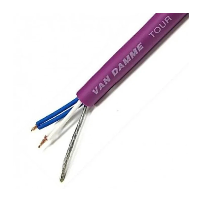 Van Damme 5 Core 0.19 mm² CSA Screened Multicore Microphone Cable 6 mm OD 100 m Purple 268054070100