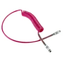 Norgren Polyurethane Coil Tubing with Connector, Red, 2 m Length, 8 mm OD, 5.5 mm ID, 10 Bar Pressure, 60°C PU310800228