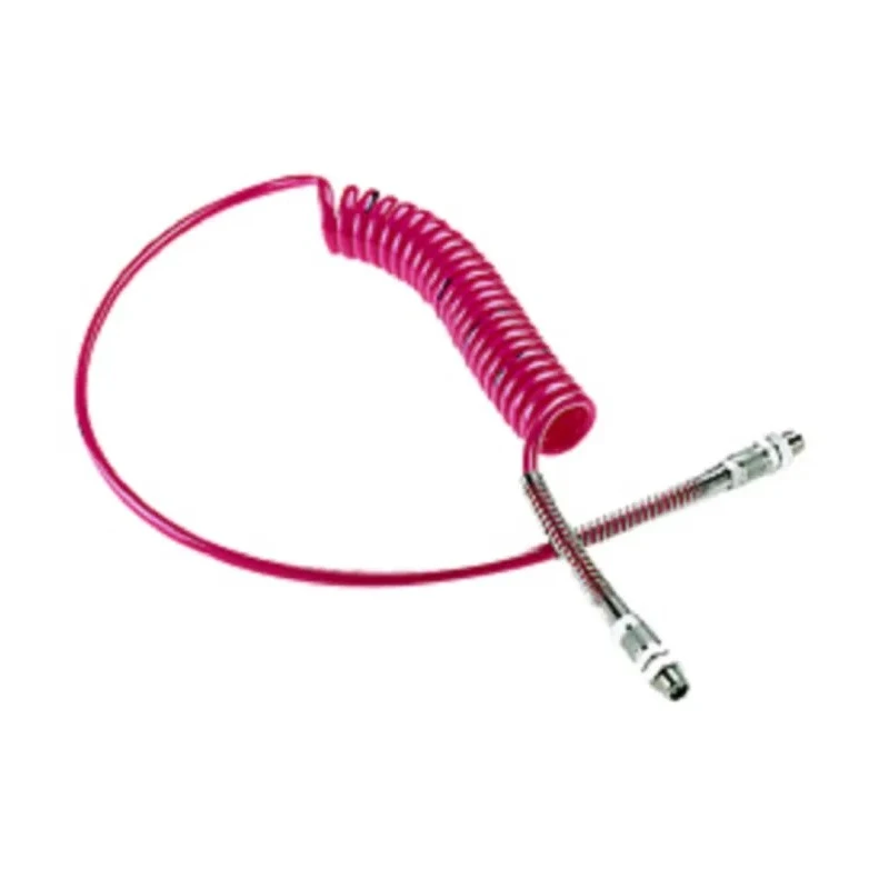 Norgren Polyurethane Coil Tubing with Connector, Red, 2 m Length, 8 mm OD, 5.5 mm ID, 10 Bar Pressure, 60°C PU310800228