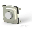 TE Connectivity Silver Tactile Switch Rocker 5.2 mm SPST 50mA 12 V dc Surface MSLPT5252CG4WTR