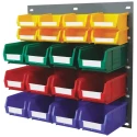 RS PRO Polypropylene Louvre Panel Storage Unit 457 mm x 457 mm x 438 mm Blue Green Red Yellow 223-7456
