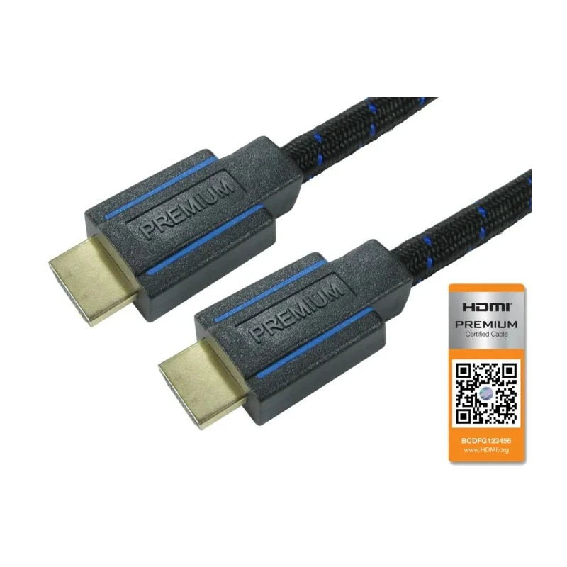 NewLink 3 m 4K @ 60Hz HDMI Cable Male to Male HDMI V2.0 Blue Black CDLPREM-03K