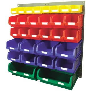 RS PRO Polypropylene Louvre Panel Storage Unit 182 mm x 914 mm x 946 mm, Blue Green Red Yellow 223-7478
