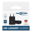 Ansmann USB Linear Power Supply AC/DC Adapter EU Plug 5 W 5V DC Output 1 A 1001-0108-520