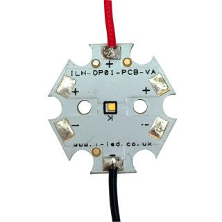 Intelligent LED Solutions LED Circular Array Deep Blue 1 LED 3.2V 1A PowerStar OSLON Pure 1010 ILH-OP01-DEBL-SC221-WIR200.