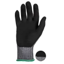 Skytec Work Gloves ARIA 360 Foam Nitrile, Nylon, Black Grey, Size 7 SKG00022F