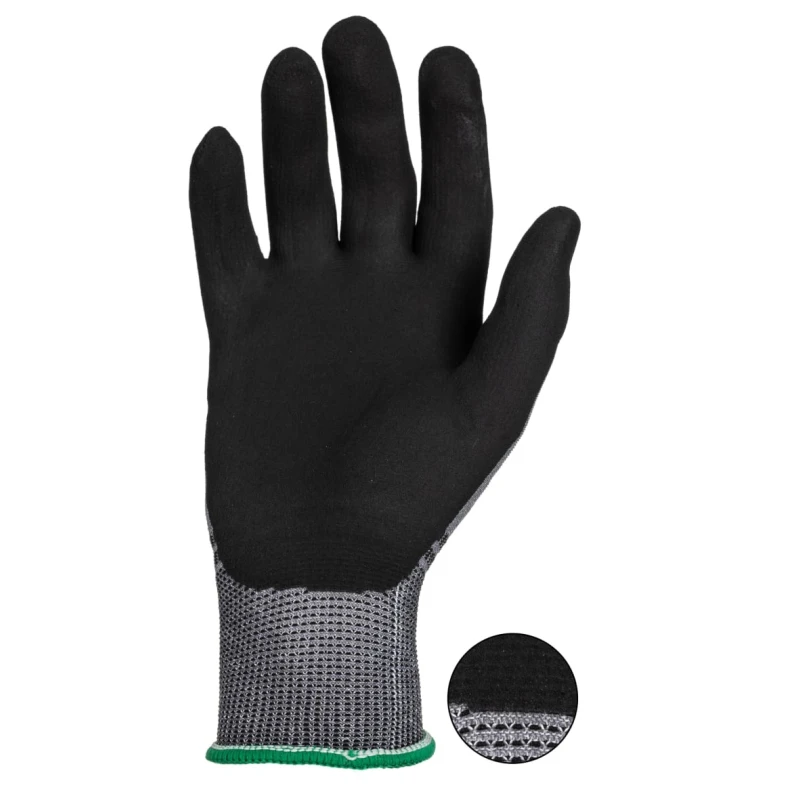Skytec Work Gloves ARIA 360 Foam Nitrile, Nylon, Black Grey, Size 7 SKG00022F
