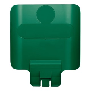 Rubbermaid Commercial Products Green Resin Waste Bin Lid for Slim Jim Recycling Station Starter Kit and Slim Jim 2007908