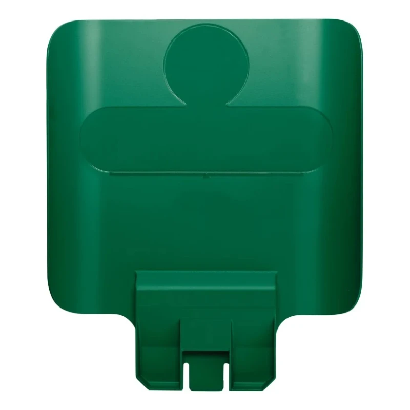Rubbermaid Commercial Products Green Resin Waste Bin Lid for Slim Jim Recycling Station Starter Kit and Slim Jim 2007908