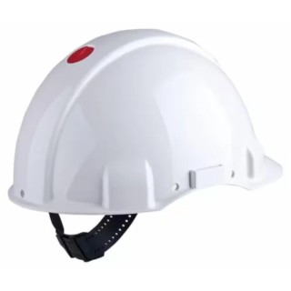 3M White Safety Helmet High Density Polyethylene Adjustable with Integral Sweatband G3000/G3001 7000039722