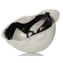3M White Safety Helmet High Density Polyethylene Adjustable with Integral Sweatband G3000/G3001 7000039722
