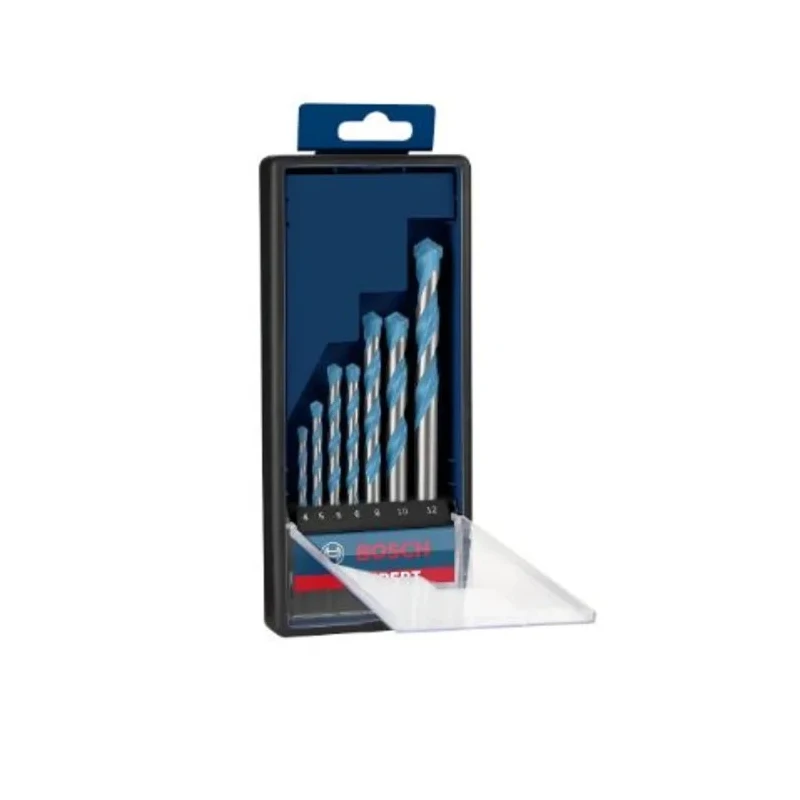Bosch 4-Piece Twist Drill Bit Set for Multi-Material Applications, Carbide Tip, 4 mm to 8 mm 2608900649