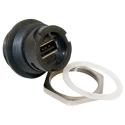 CONEC Straight Panel Female to Female 1 Port USB Type A IP67 USB Adapter USB 2.0 IP67