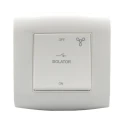 Contactum White 1 Way Rocker Light Switch 1 Gang 10A 220-250V Polycarbonate Wall Mount ALF4713WHW