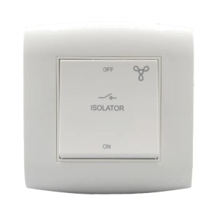 Contactum White 1 Way Rocker Light Switch 1 Gang 10A 220-250V Polycarbonate Wall Mount ALF4713WHW
