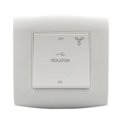 Contactum White 1 Way Rocker Light Switch 1 Gang 10A 220-250V Polycarbonate Wall Mount ALF4713WHW