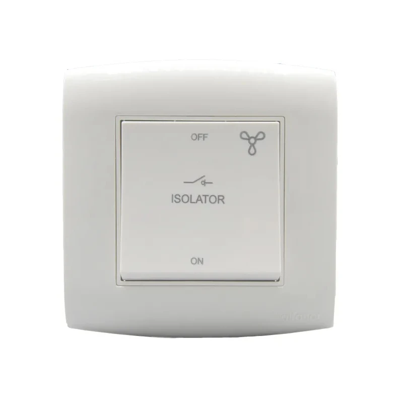 Contactum White 1 Way Rocker Light Switch 1 Gang 10A 220-250V Polycarbonate Wall Mount ALF4713WHW