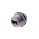 RS PRO Straight Panel Mount Female USB Type A Coupler IP68 Rated USB 2.0 231-7943