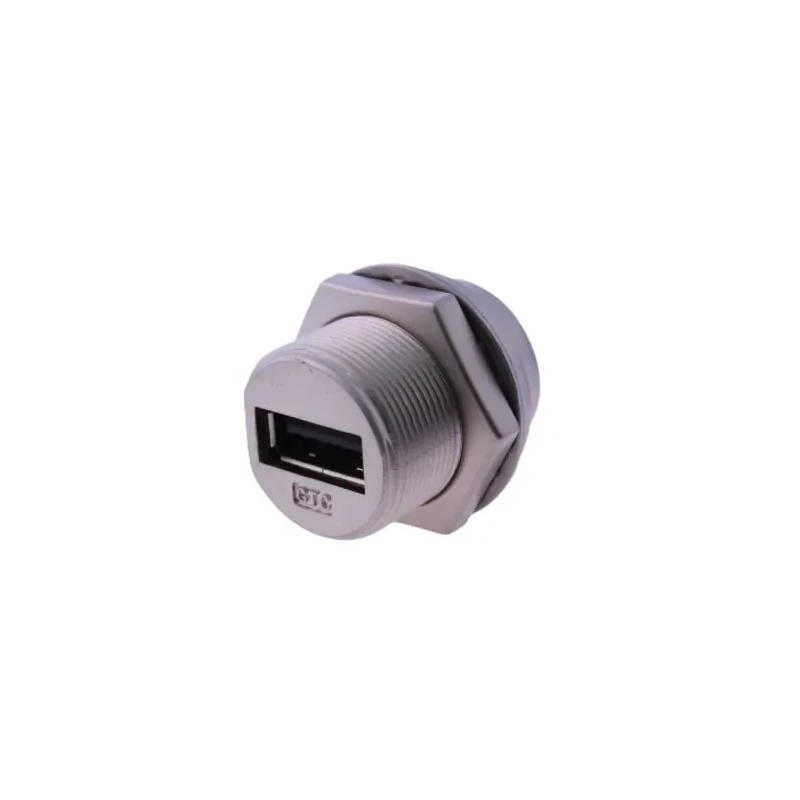 RS PRO Straight Panel Mount Female USB Type A Coupler IP68 Rated USB 2.0 231-7943