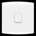 Contactum White 1 Way Rocker Light Switch 1 Gang 20A 220-250V Polycarbonate ALF4815WHW