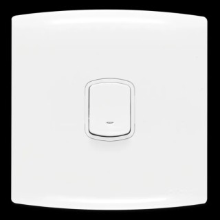 Contactum White 1 Way Rocker Light Switch 1 Gang 20A 220-250V Polycarbonate ALF4815WHW
