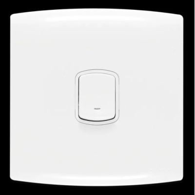 Contactum White 1 Way Rocker Light Switch 1 Gang 20A 220-250V Polycarbonate ALF4815WHW