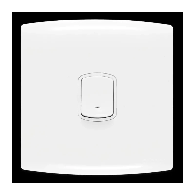 Contactum White 1 Way Rocker Light Switch 1 Gang 20A 220-250V Polycarbonate ALF4815WHW