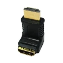 RS PRO HDMI Right Angle Male to Female Adapter with Gold Plated Contacts Plastic Housing 229-9963