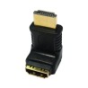 RS PRO HDMI Right Angle Male to Female Adapter with Gold Plated Contacts Plastic Housing 229-9963
