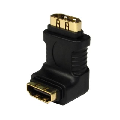 RS PRO Female to Female HDMI Coupler Right Angle HDMI Adapter Plastic Housing Gold Plated Contacts 229-9966
