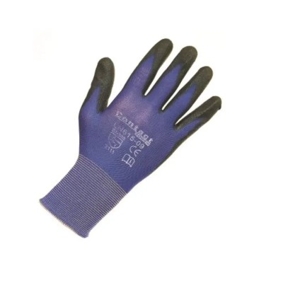 Liscombe Contact Touch Blue Nylon Work Gloves, Size 10, Polyurethane Coating LN615-10