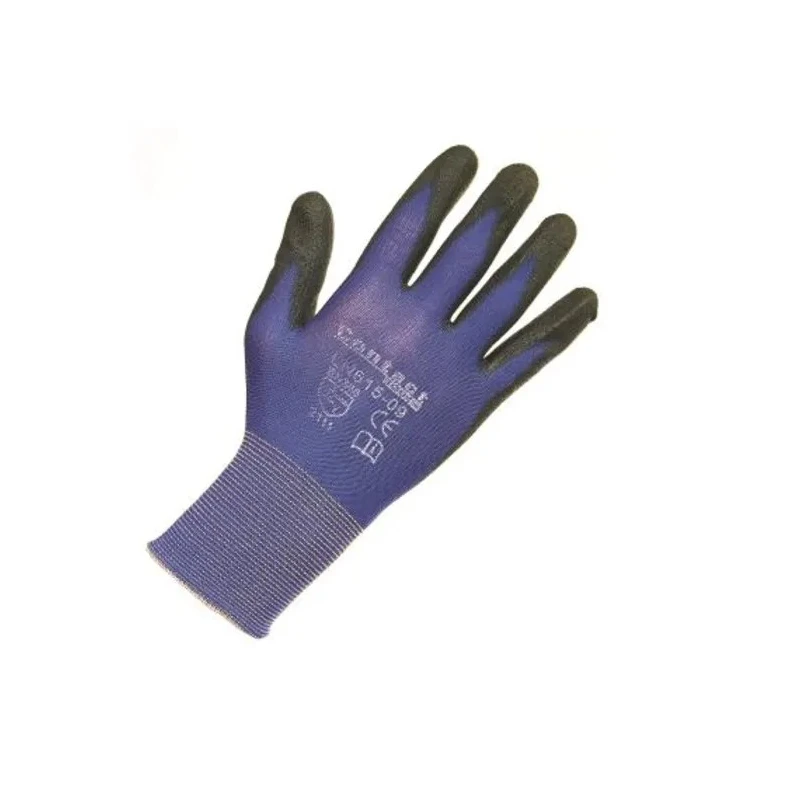 Liscombe Contact Touch Blue Nylon Work Gloves, Size 10, Polyurethane Coating LN615-10