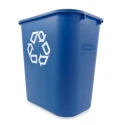 Rubbermaid Commercial Products Blue Polyethylene Waste Bin 39L Capacity FG295773BLUE