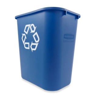 Rubbermaid Commercial Products Blue Polyethylene Waste Bin 39L Capacity FG295773BLUE